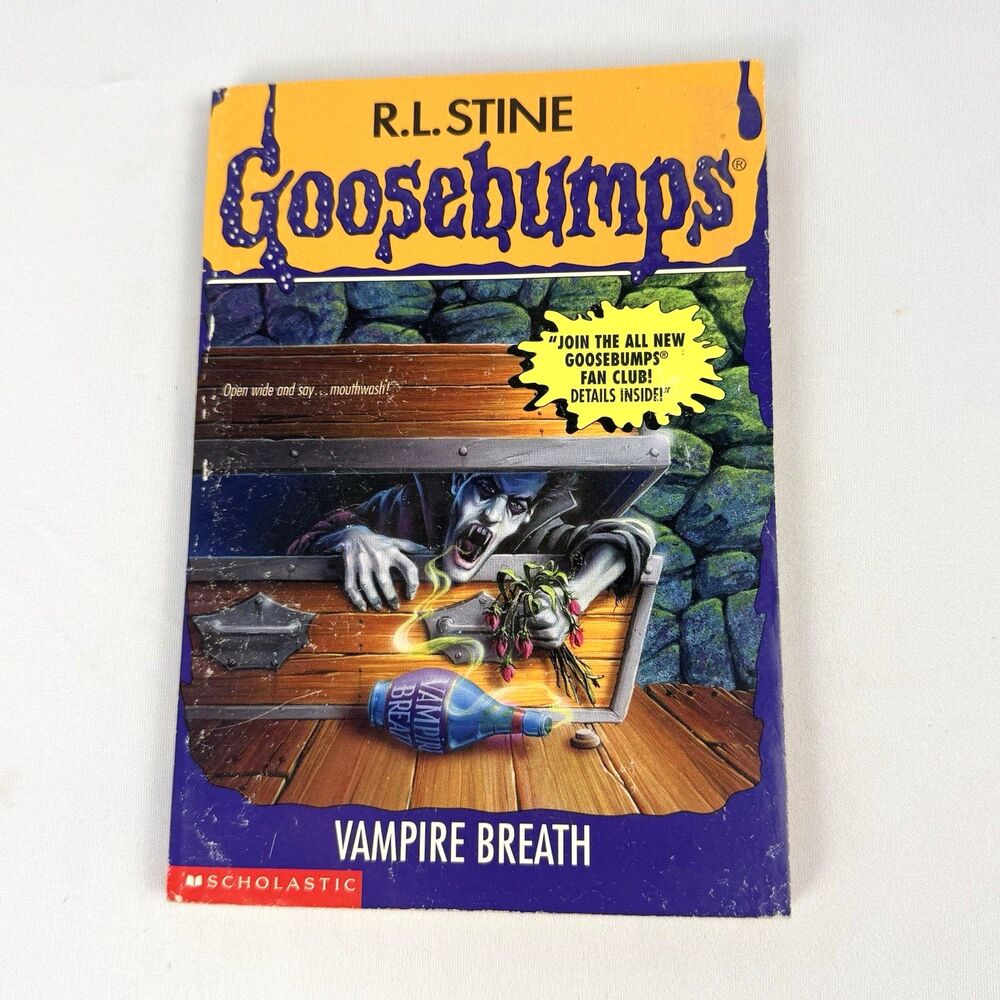 Vtg 1996 Goosebumps 49 Vampire Breath First Printing PB Book R.L. Stine Original